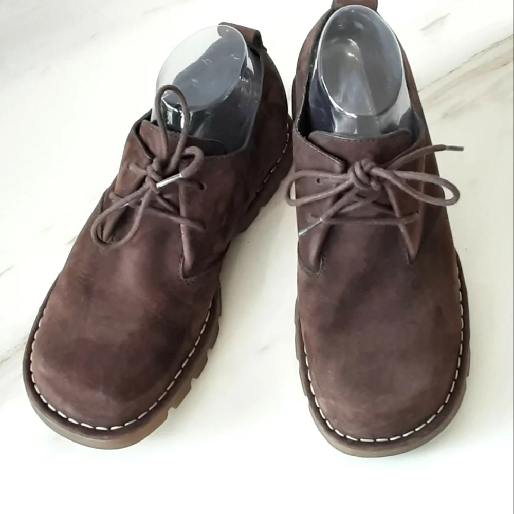 Cole Haan Country Brown Suede Nubuck Leather Lace Up Chukka Oxford Sz 8M
